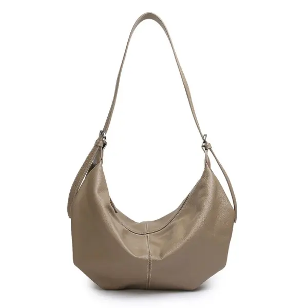 China New Arrival Genuine Leather Fashion Underarm Shoulder Bag, Versatile Textured Trendy Retro Crescent Crossbody Bag Manufacturers, Supplier