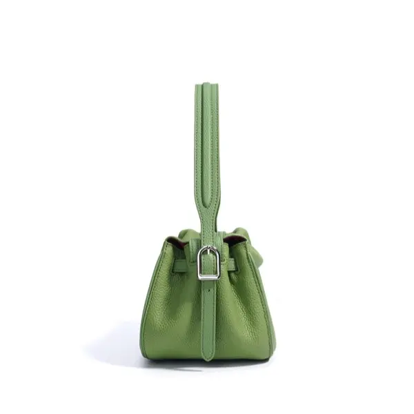 Wholesale Women's Genuine Leather Luxury Fashion Designer Classic Buckle Closure Waterproof Polyester Lining Casual Handbag Manufacturer, Suppliers