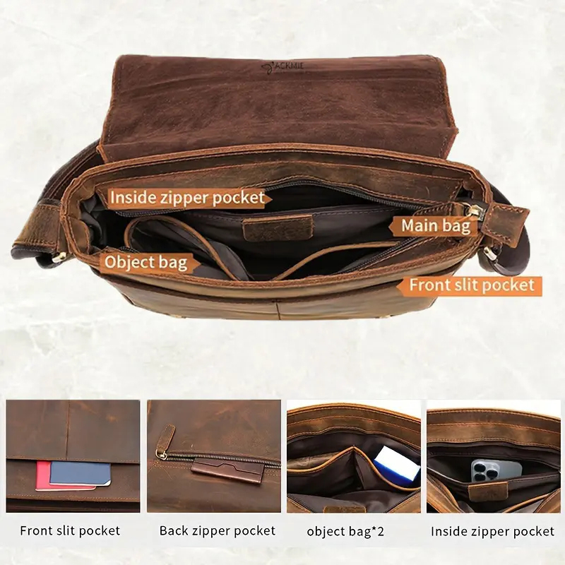 China Genuine Leather Casual Crossbody Bag for Mens Suppliers, Supplier