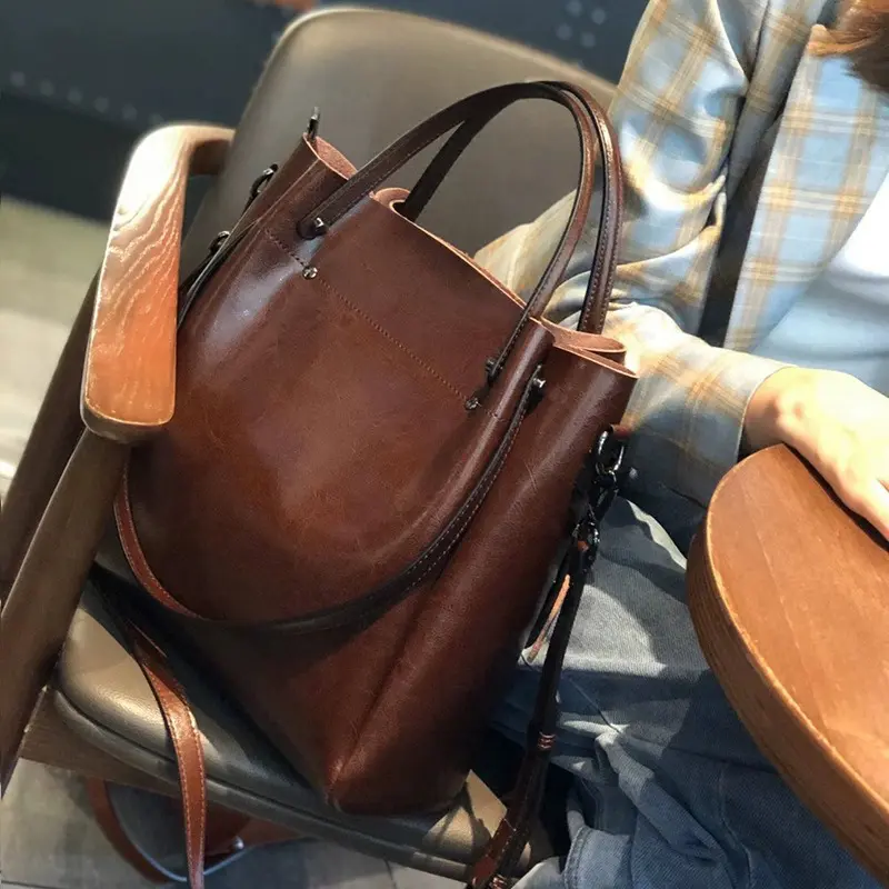 China Genuine Leather Tote Bag Hobo Bag Manufacturers, Supplier