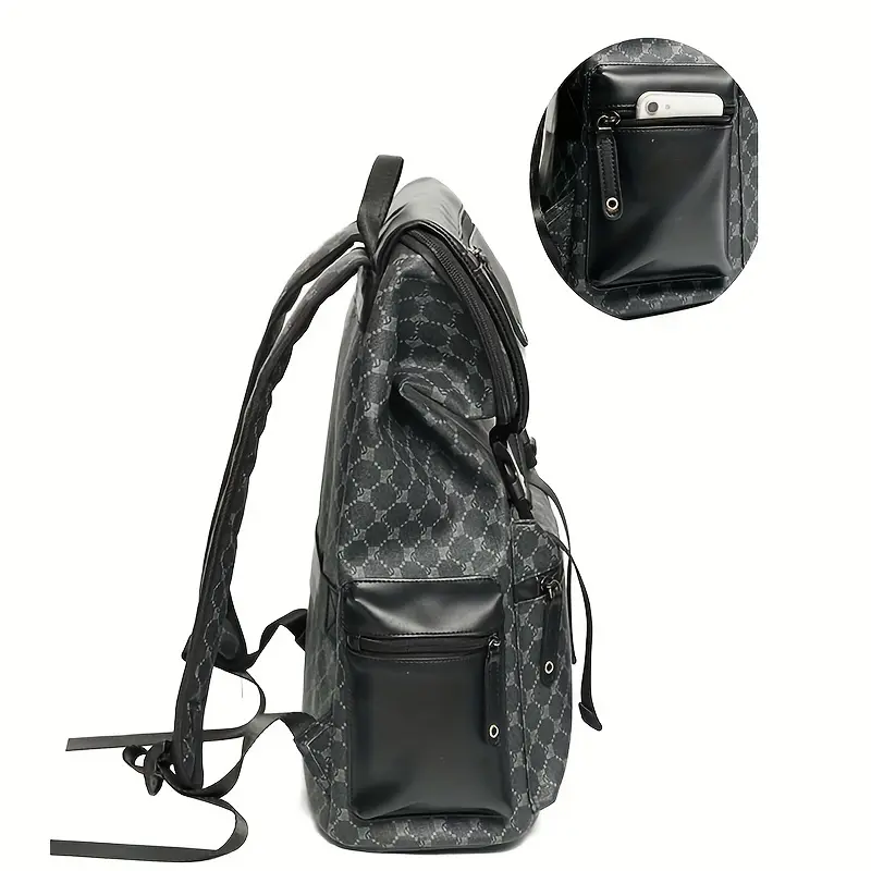 Wholesale PU Leather Large Capacity Travel Bag Laptop Backpack Student Bag Manufacturers, Factories