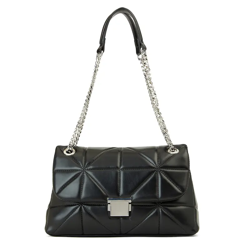Wholesale Ladies Vegan Leather Shoulder Bag Quilted Handbag Factories, Supplier