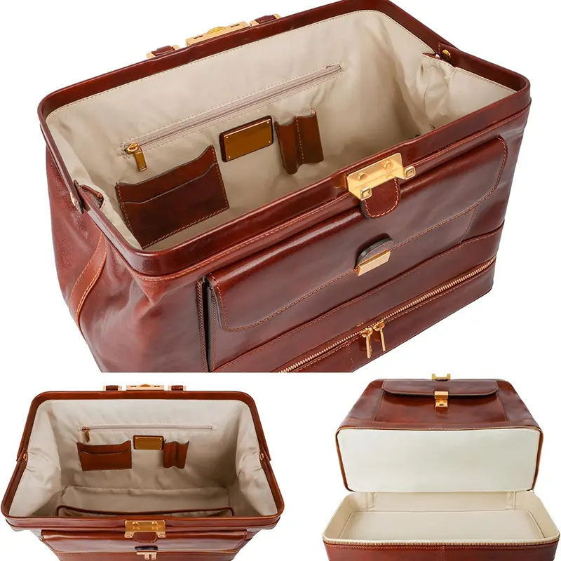 Wholesale Vintage Style Tote Bag Office Bag Leather Doctor Bag Medical Bag Factory, Suppliers