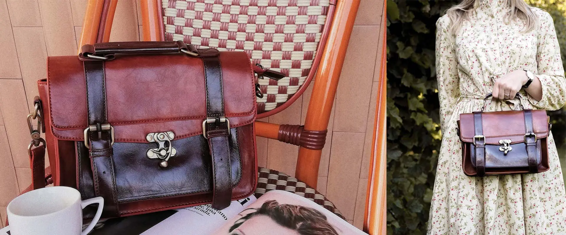 Vintage Style Satchel Styling and Display