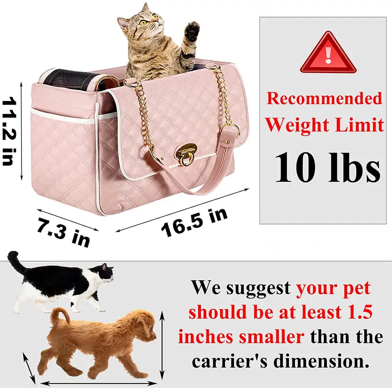 China Stylish Leather Pet Bag Dog Bag with 2 Large Pockets Factory, Suppliers
