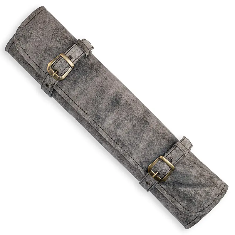 China Knife Roll Bag Genuine Leather Chef Knife Bag 7 Slots Suppliers, Supplier