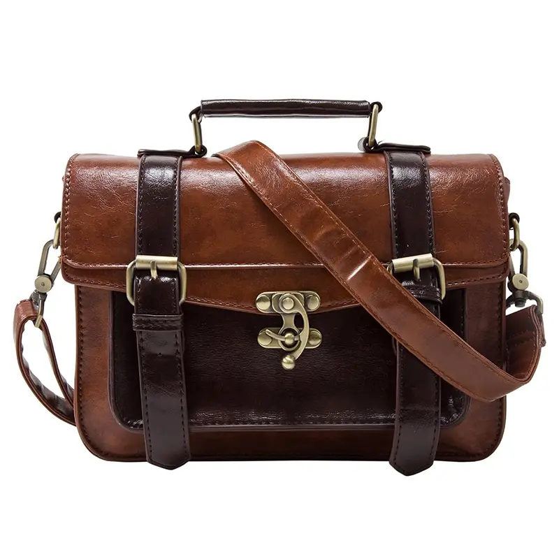 Wholesale Vintage Leather Shoulder Bag Preppy Messenger Bag Manufacturer, Supplier