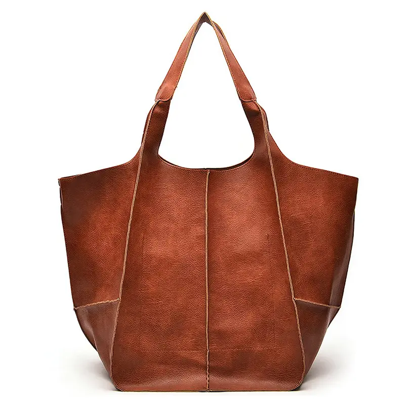 Wholesale Ladies Hobo Bag Large Capacity Tote Bag Vintage Soft Leather Shoulder Handbag Factory, Factories
