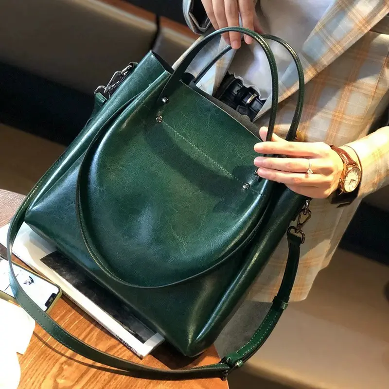 China Genuine Leather Tote Bag Hobo Bag Manufacturers, Supplier