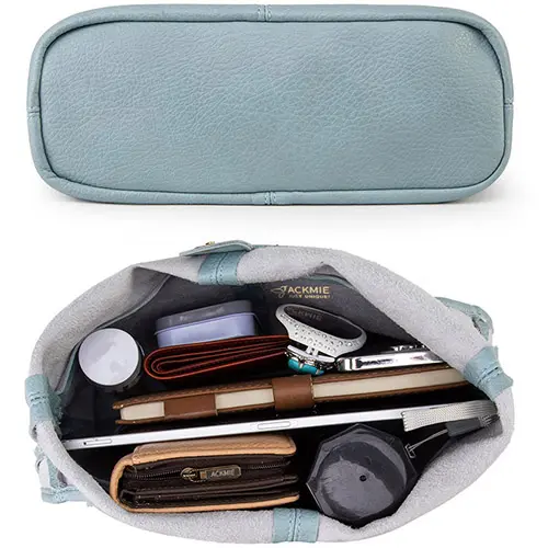 Top magnetic closure hobo bag interior