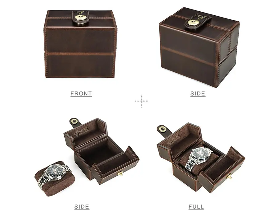 Elegant and durable leather watch box design