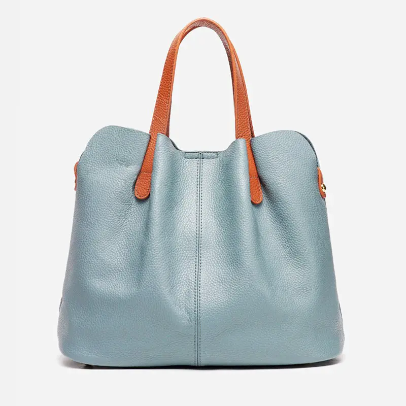 Wholesale Soft Cowhide Leather Tote Bags with Shoulder Bags Manufacturer, Supplier