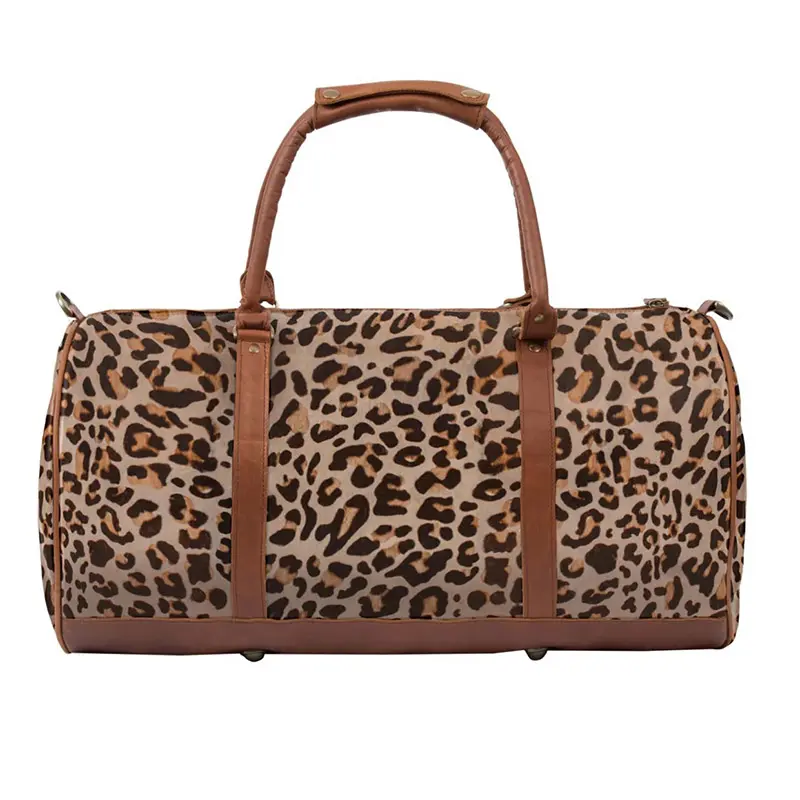 China Leopard Print Cowhide Weekend Travel Bag Factory, Factories