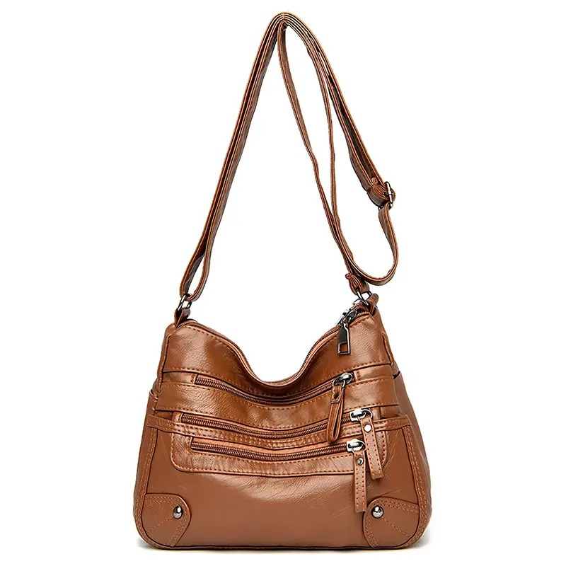 China Soft PU Leather Multi-Pocket Women's Crossbody Bag Manufacturer, Factory