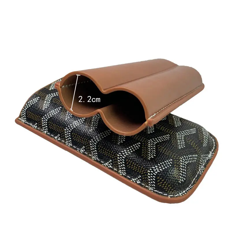 China Two Cigar Cases Cigar Leather Case Storage Bag Factories, Supplier