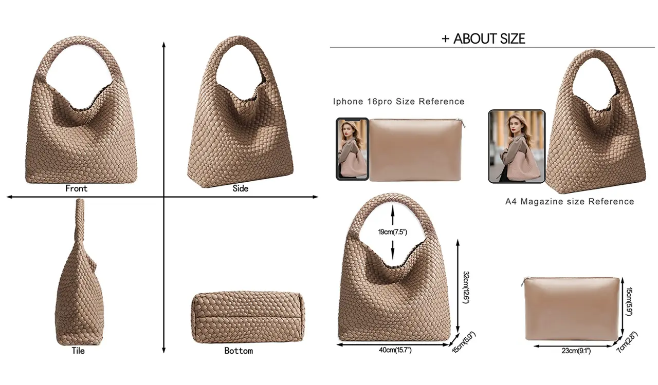 Elegant vegan leather handbag style 2