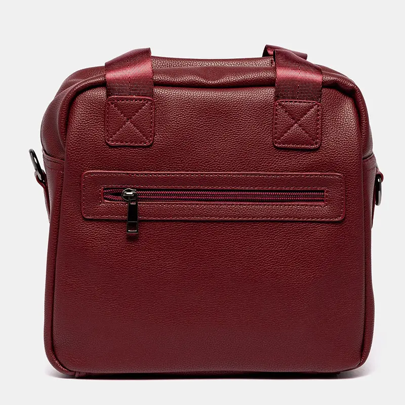 Wholesale Vegan Leather Lunch Bag with Front and Back Pockets Manufacturers, Factory