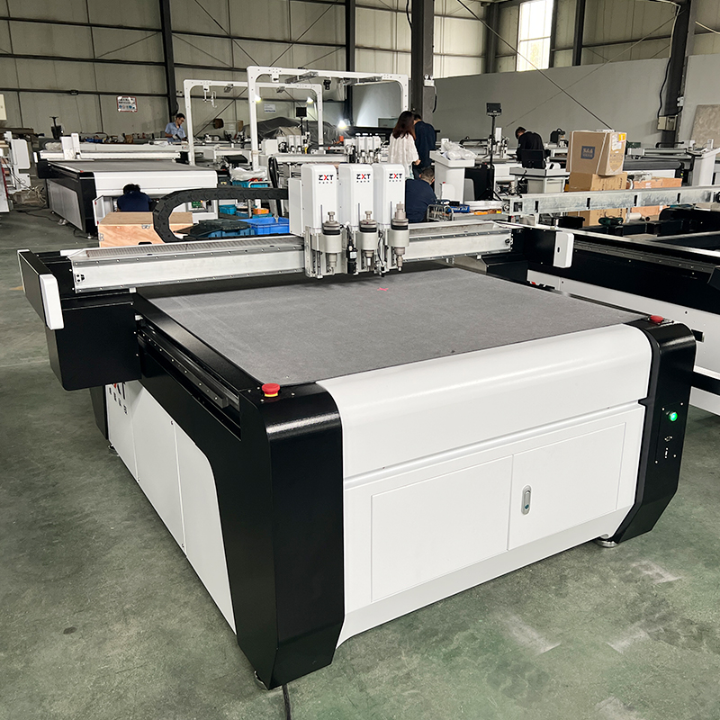 ZXT CNC Oscillating Knife Cutter Advertising Stickers Carton Box KT Board Cardboard Cutting Machine For Sale