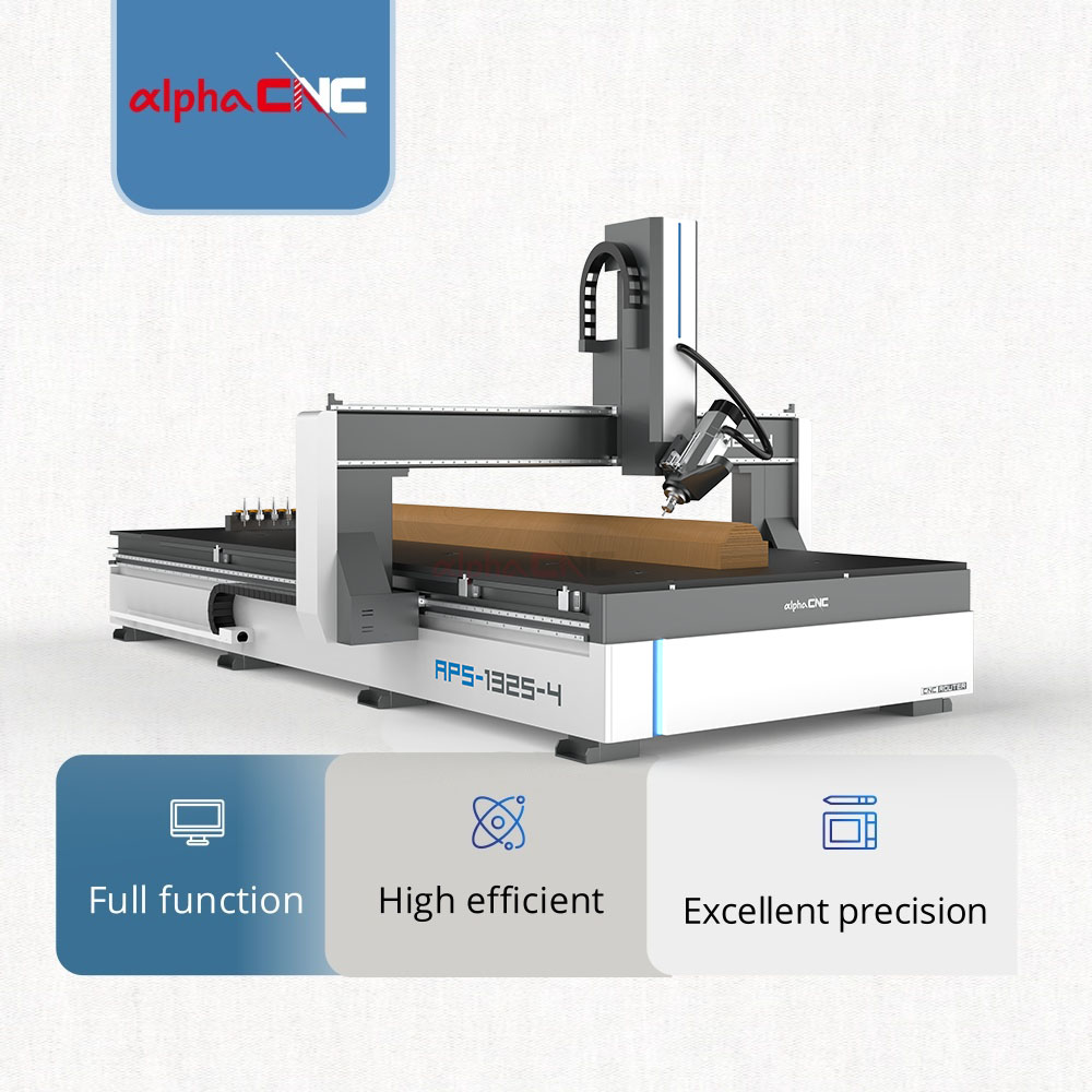 Alpha CNC Router 4 Axis ATC Wood Working CNC Milling Machine High Speed 3D Carving 4axis ATC CNC Router For Furniture