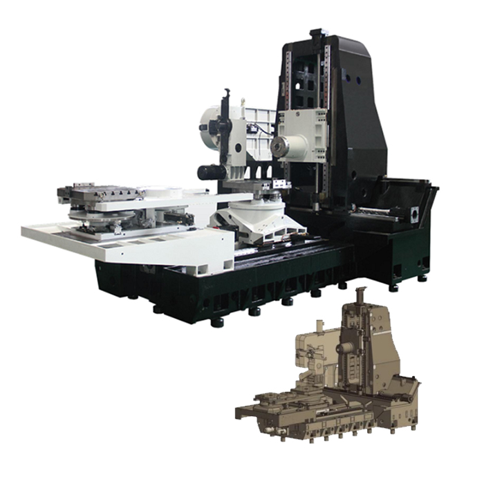 High Performance CNC Horizontal Machining Centers 4 Axis Horizontal Milling Machine Machining Centre