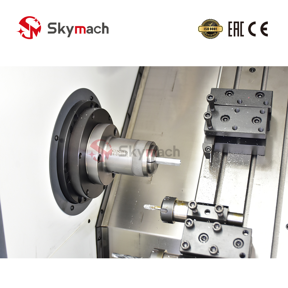 TCK400 Slant Bed CNC Lathe with Gang Type Tool Holder Small Cnc Turning Machine with Fanuc siemens mitsubishi