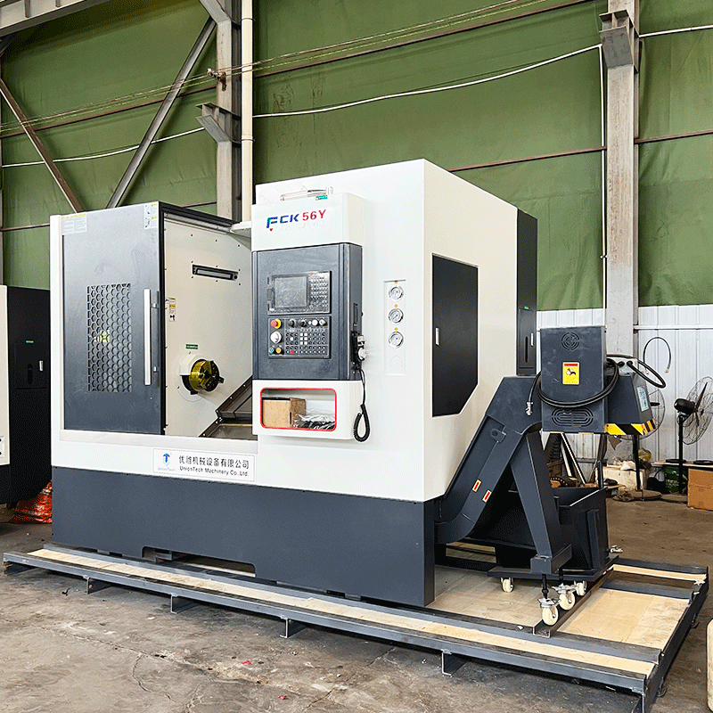 High Precision 3 Axis Torno CNC Lathe Machine Slant Bed Metal Horizontal Benchtop 6 Inch Tck56Y 12 Stations CNC Turret KND