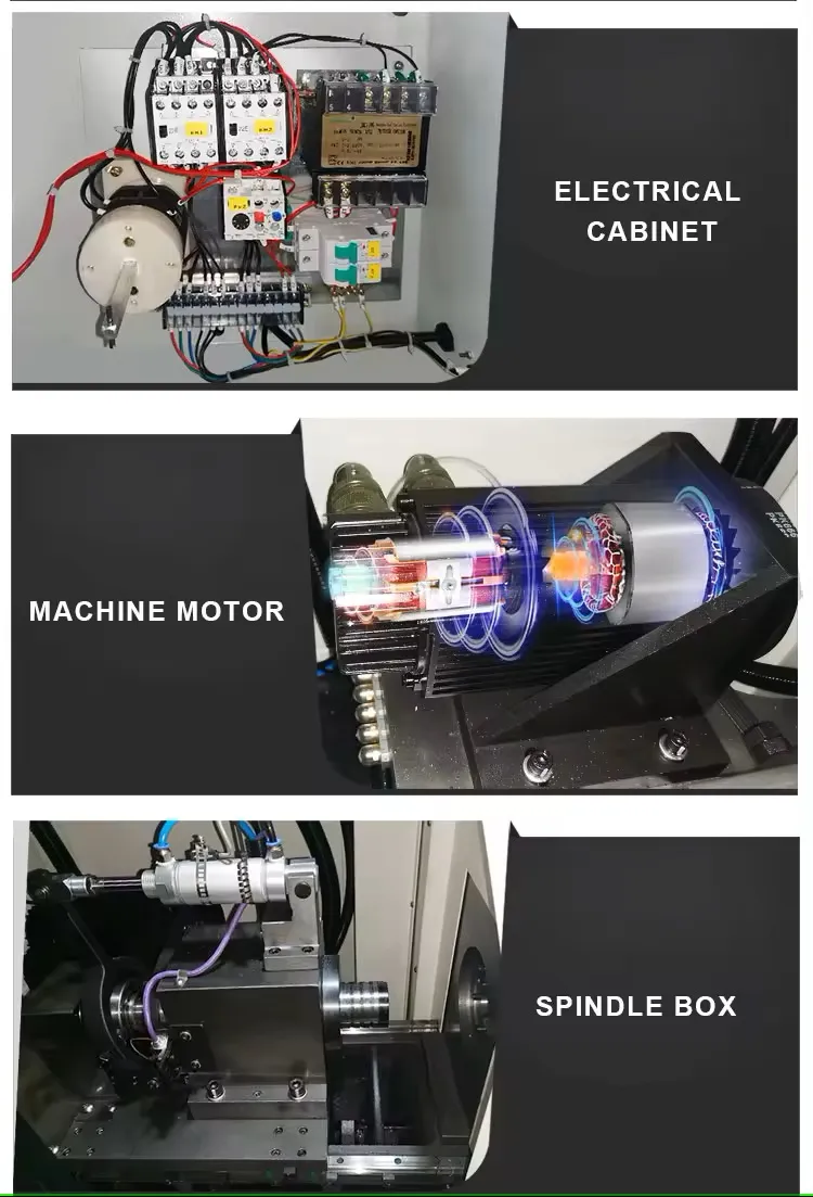 Internal components of CNC lathe