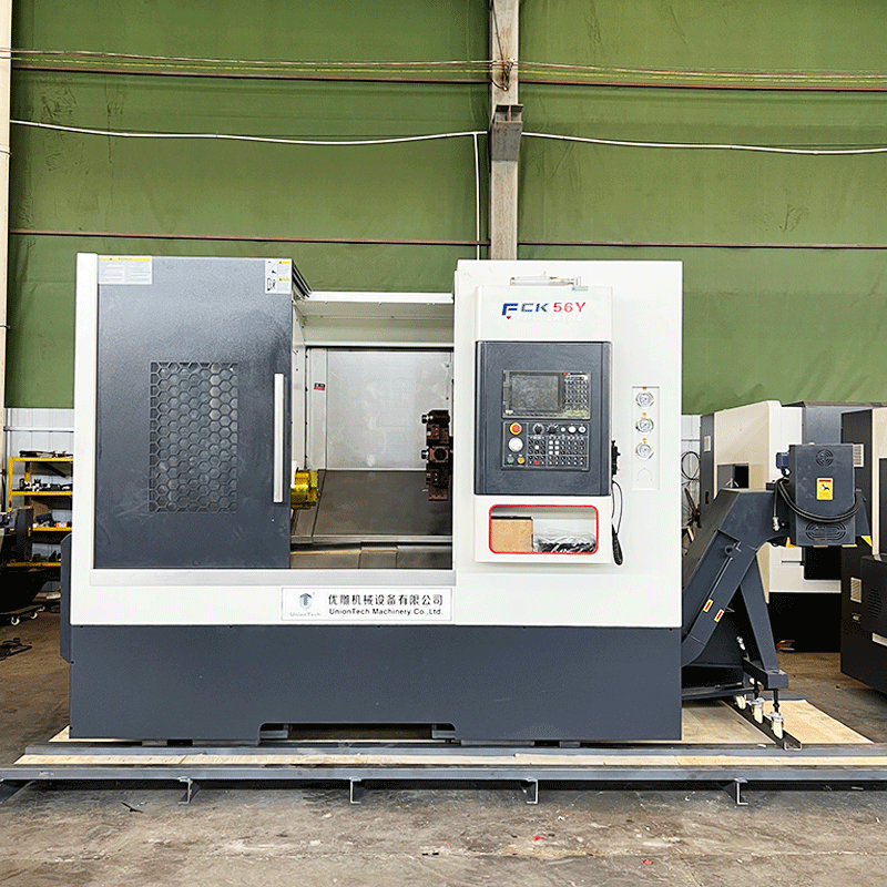High Precision 3 Axis Torno CNC Lathe Machine Slant Bed Metal Horizontal Benchtop 6 Inch Tck56Y 12 Stations CNC Turret KND