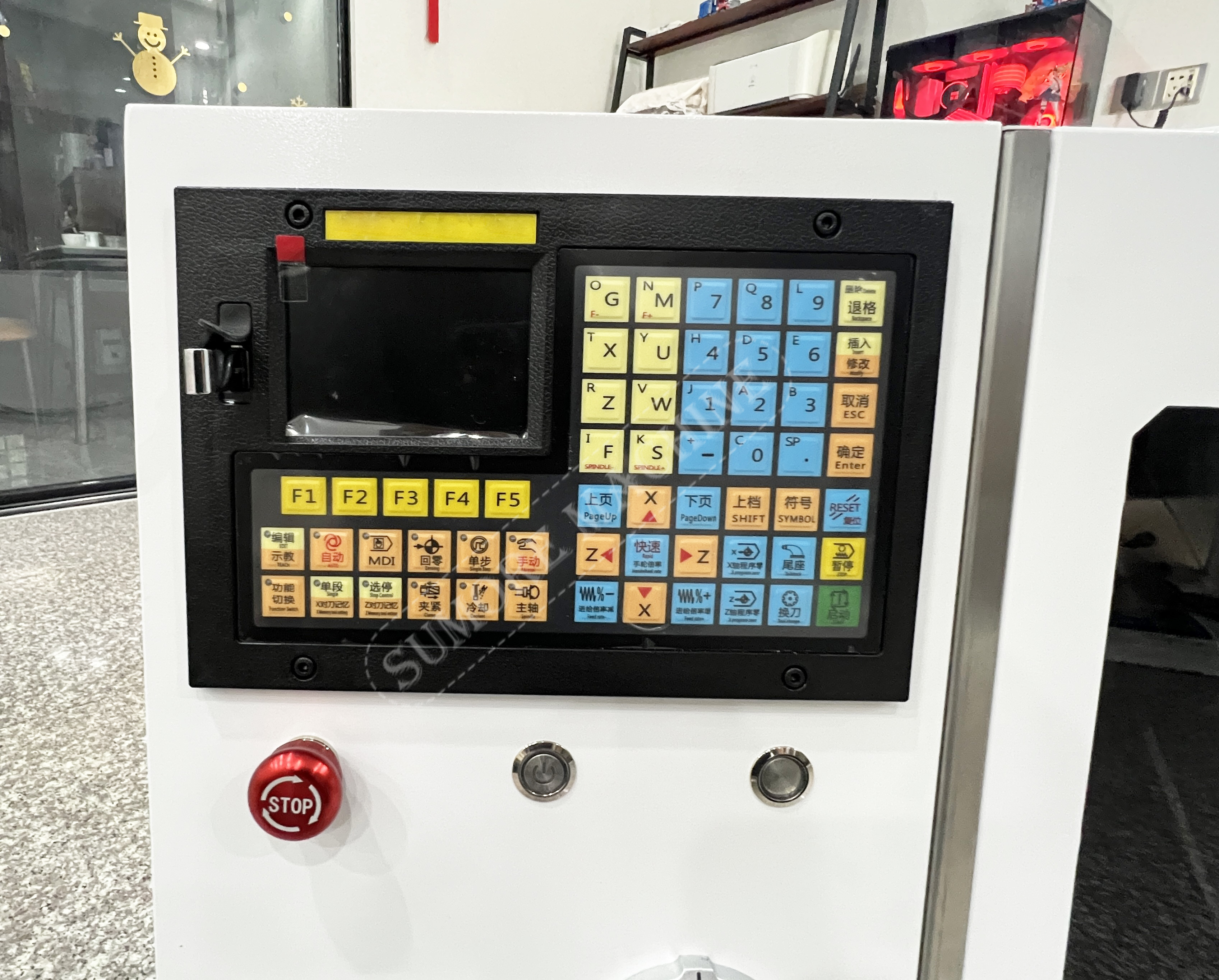 Sumore Benchtop Horizontal CNC Lathe Machine Digital Single Spindle Light Duty Small Slant Bed STC2150