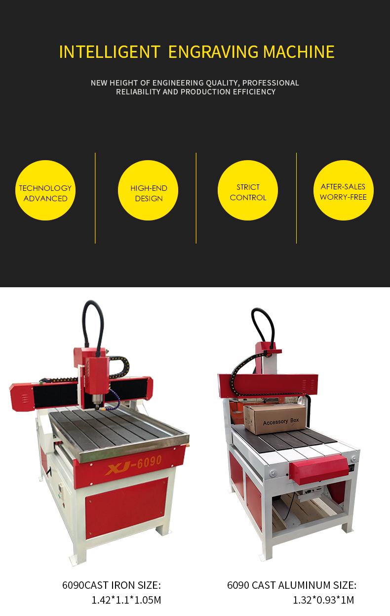 1.5kw 2.2kw 600 X 900 0609 Mini Router Cnc Milling Cutting Machine Desktop Pantograph Machine
