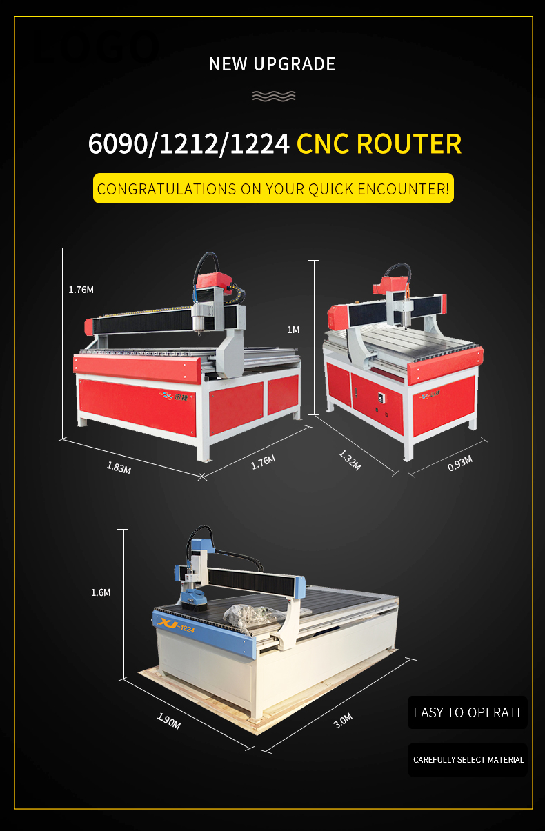 1.5kw 2.2kw 600 X 900 0609 Mini Router Cnc Milling Cutting Machine Desktop Pantograph Machine