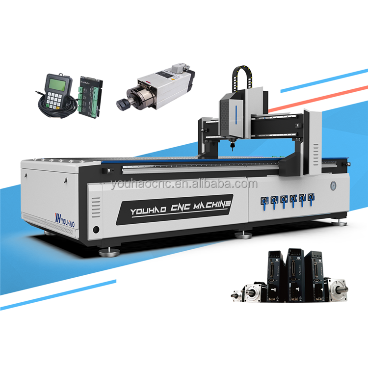 YOUHAO 3 Axis Desktop CNC Router ATC Machine with Stepper/Servo Motor Vacuum Table High Rigidity 3.2kw Spindle for MDF Cutting