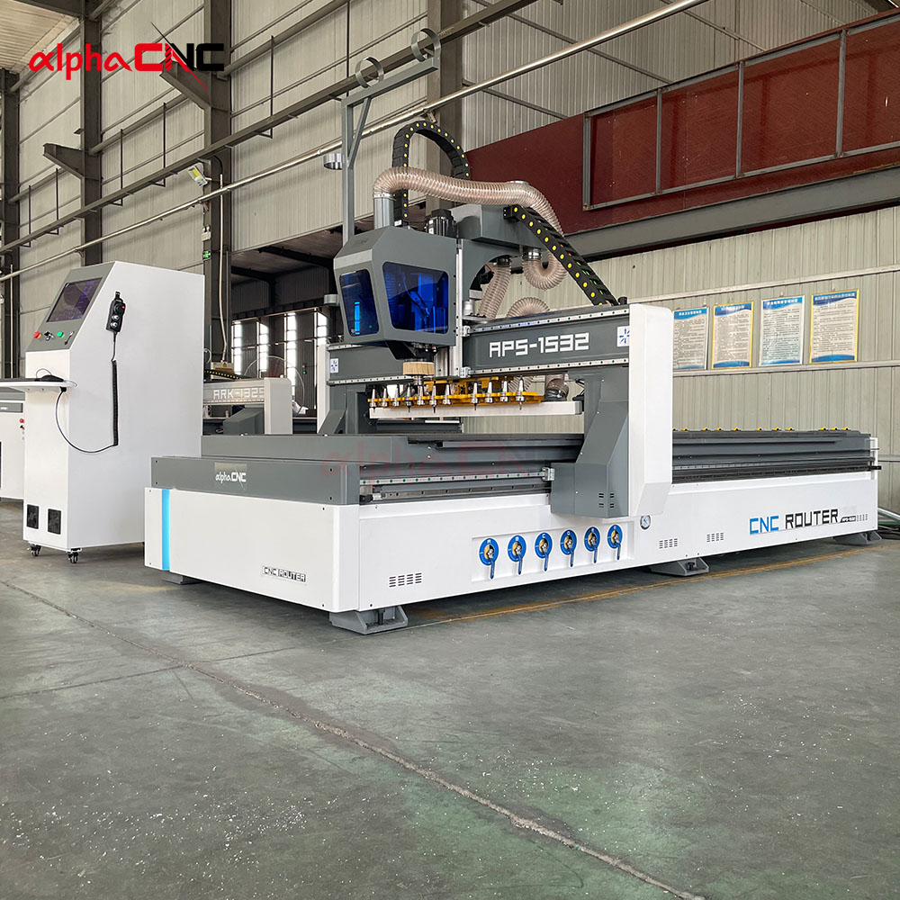 Hot Selling Alpha Wood CNC Router ATC 3 Axis 220V 380V Wood Carving ATC Nesting CNC Router Machine 2130 For Furniture Cabinet