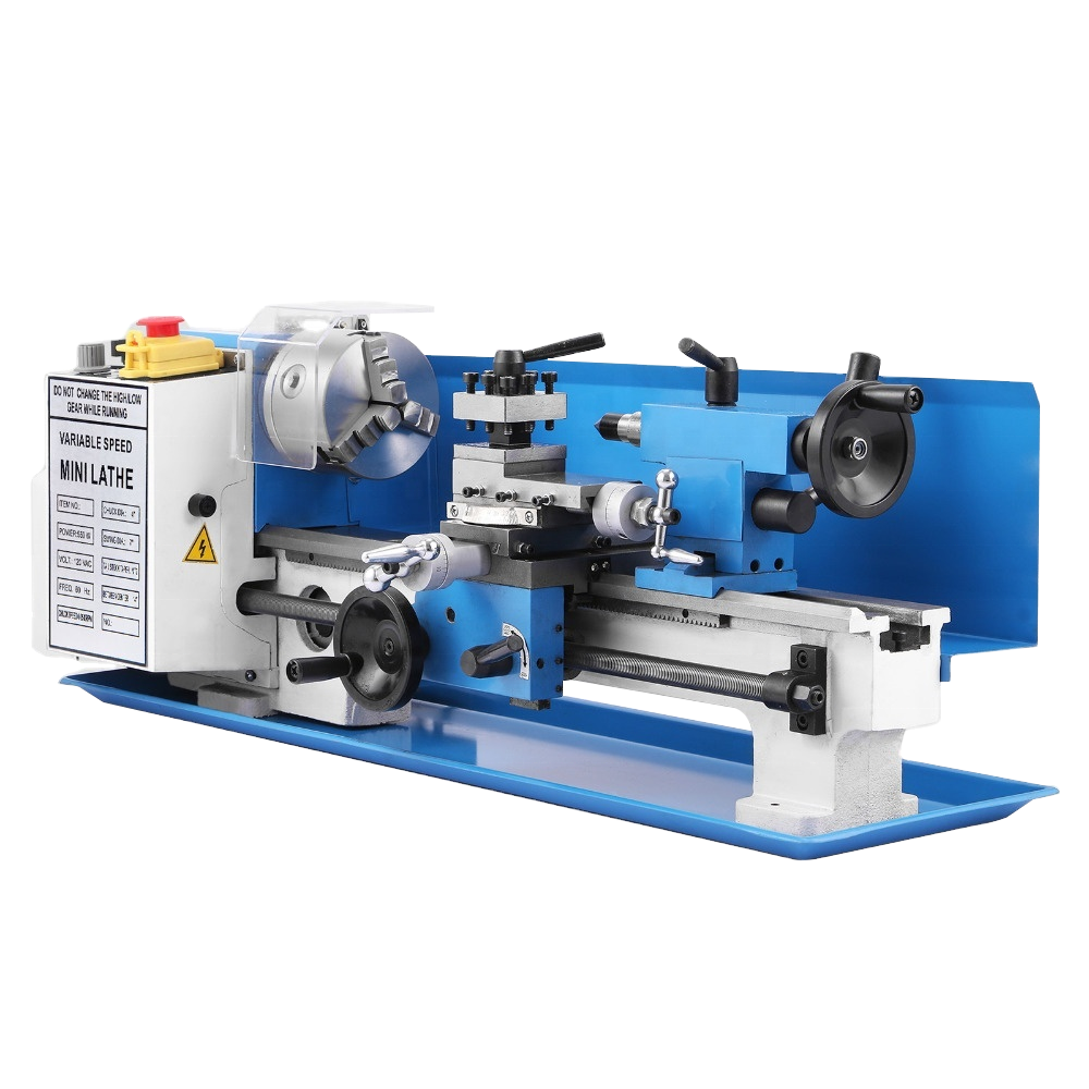 Automatic Metal Horizontal Manual Mini Benchtop Lathe Machine 850w with 3-jaw Chuck Mini Lathe Machine for Metal Turning