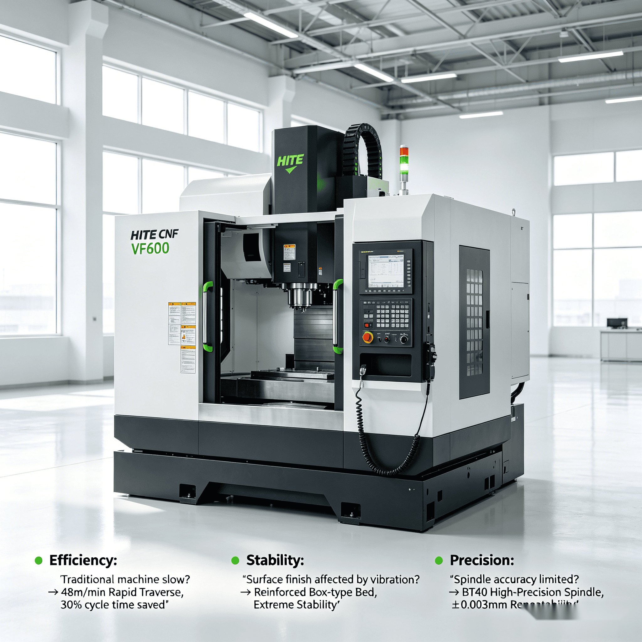 VF600 Vertical Machining Center with Linear Guide Way High Speed CNC Milling Machine for Fast Production