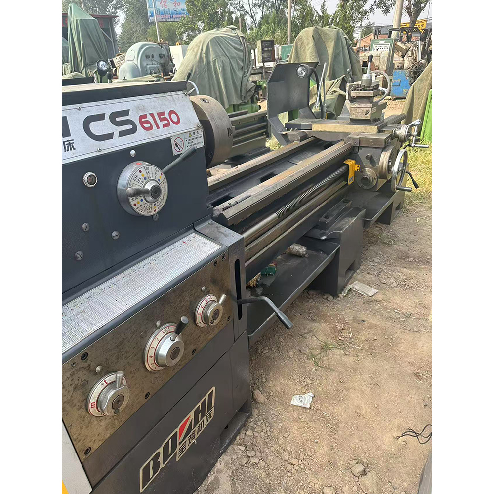 Old Benchtop Baoji CS6150 B 500mm Swing Second Hand Lathe Machine 1 1.5 2 Meter Iron Tool Set