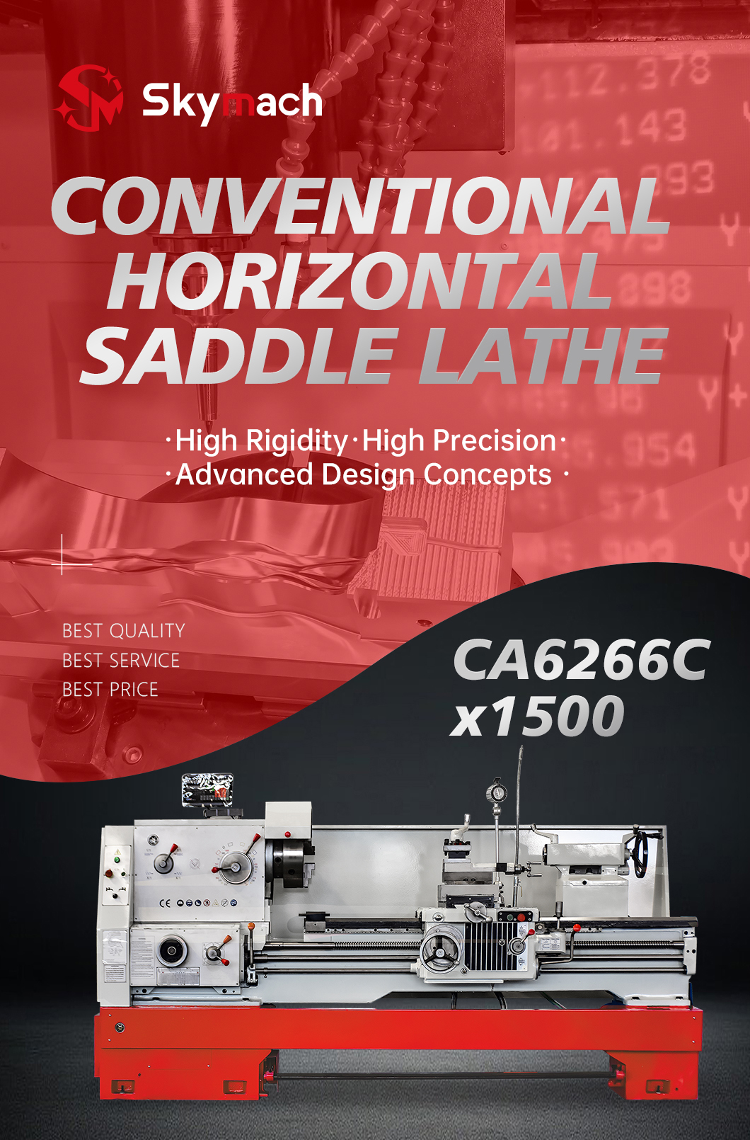 CA6266C CNC Flat Bed Lathe Preview 1