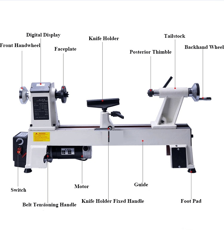 Hot Sale Top Quality 10 In. X 18 In. 5 Speed 1/2 hp Benchtop Wood Lathe