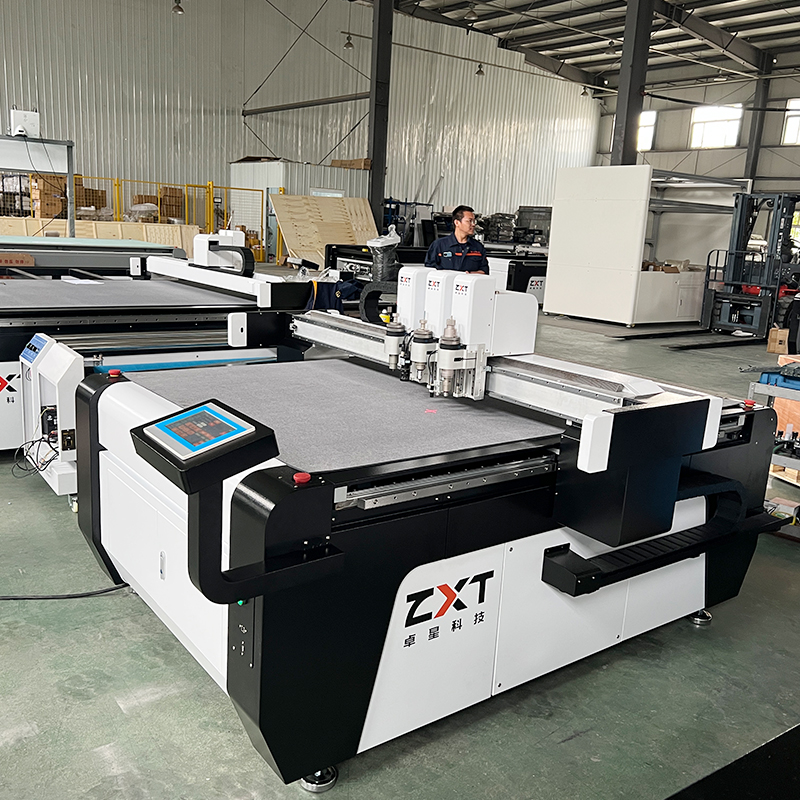 ZXT CNC Oscillating Knife Cutter Advertising Stickers Carton Box KT Board Cardboard Cutting Machine For Sale