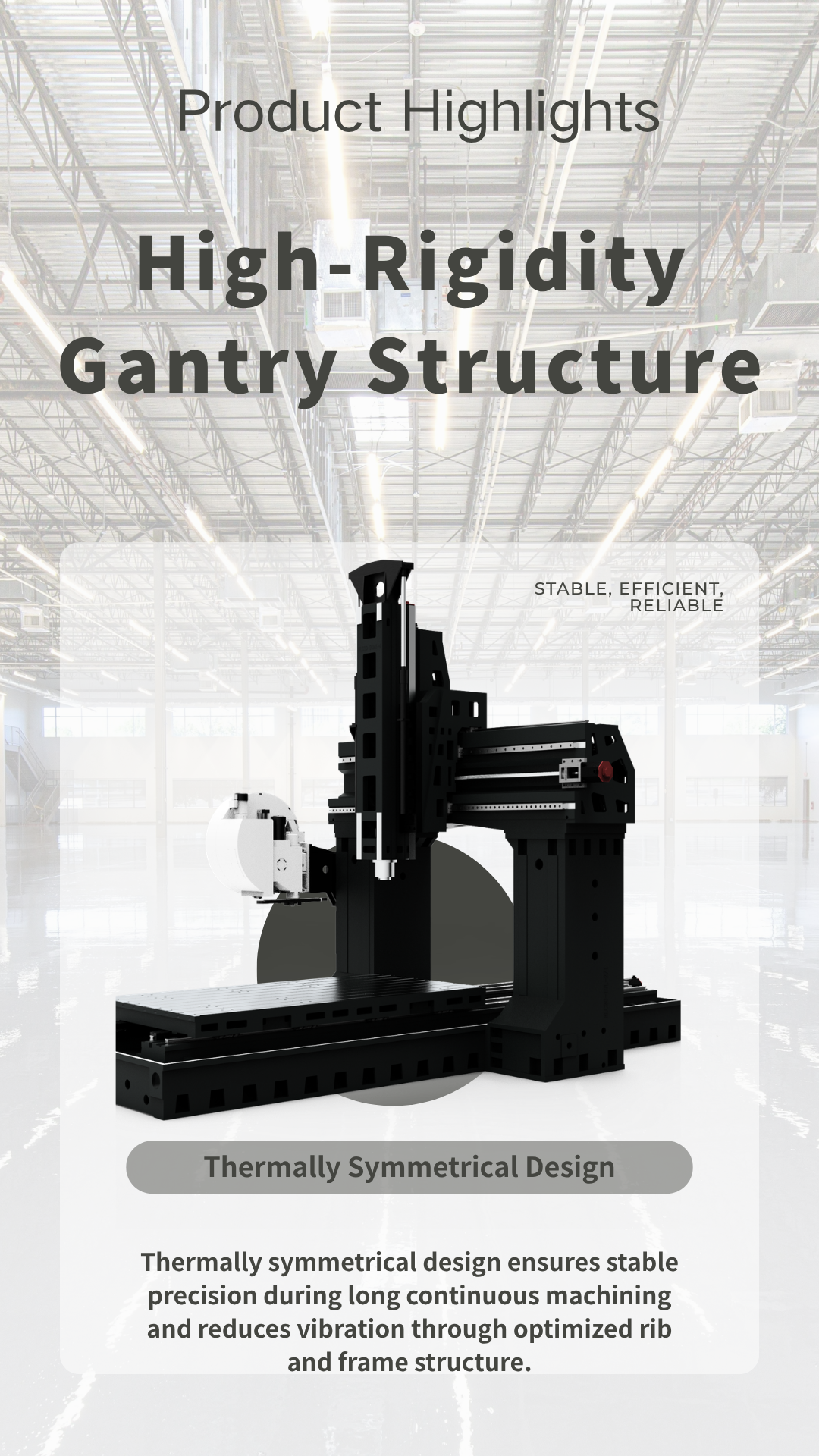Gantry CNC Machining Center High Rigidity Heavy Cutting Metal Milling Machine for Industrial Manufacturing