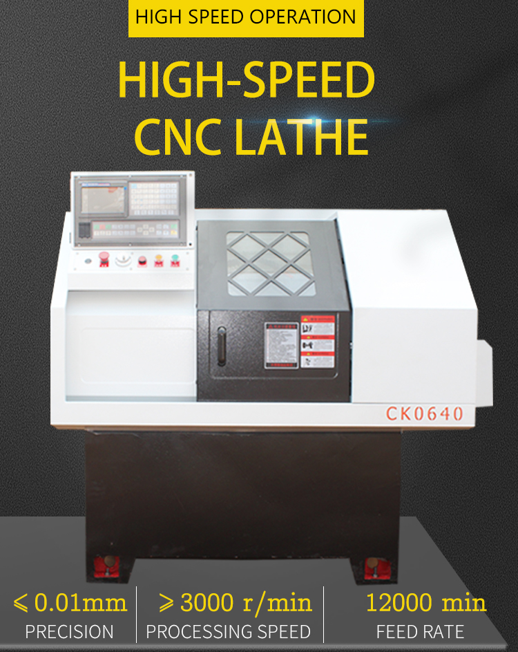 CK0640 Flat Bed Metal Machining Horizontal Standard Gang Cutter CNC Lathe Machine