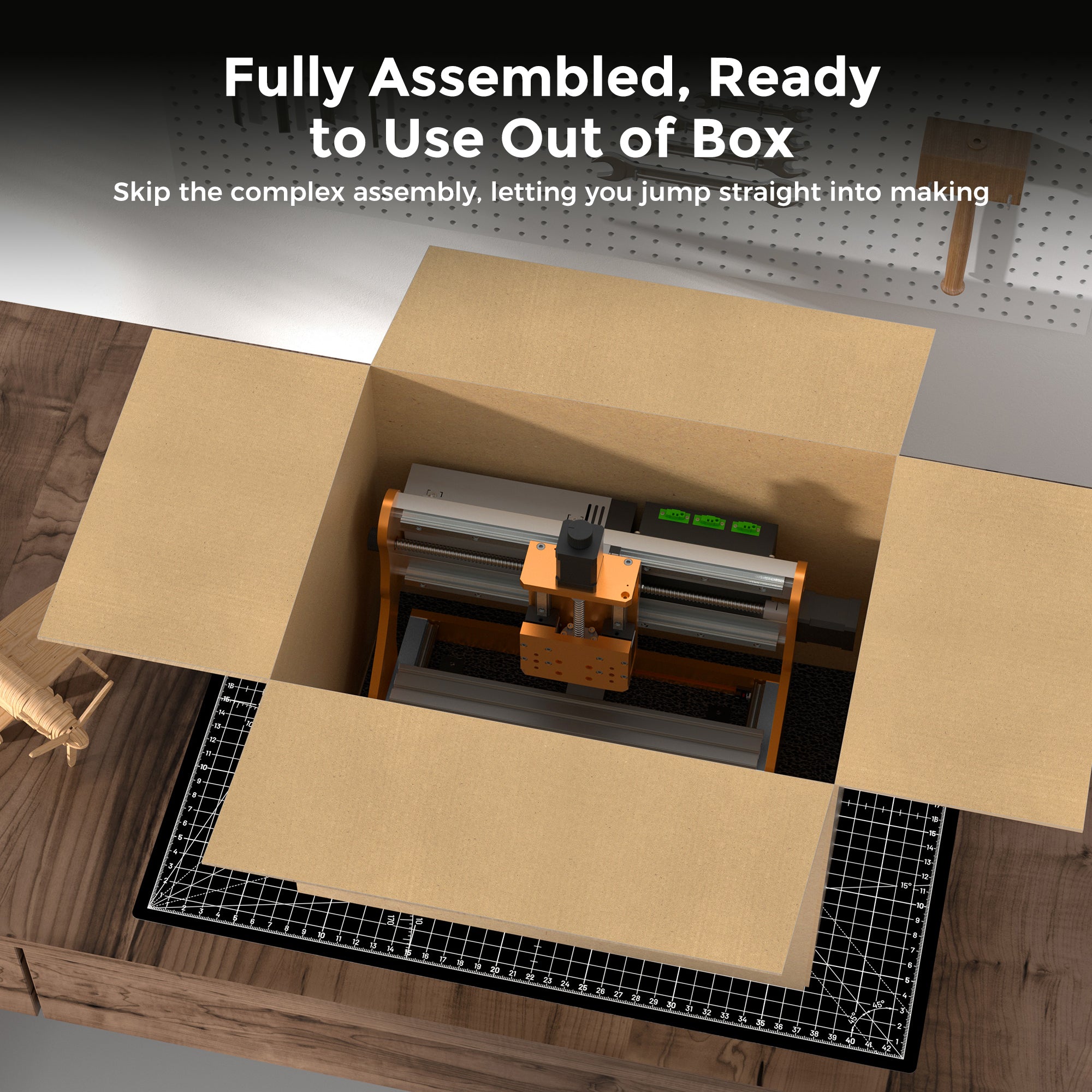LUNYEE 3020 Nova Desktop CNC Router with 710W Trim Router Spindle for Wood Acrylic Aluminum Engraving and Milling