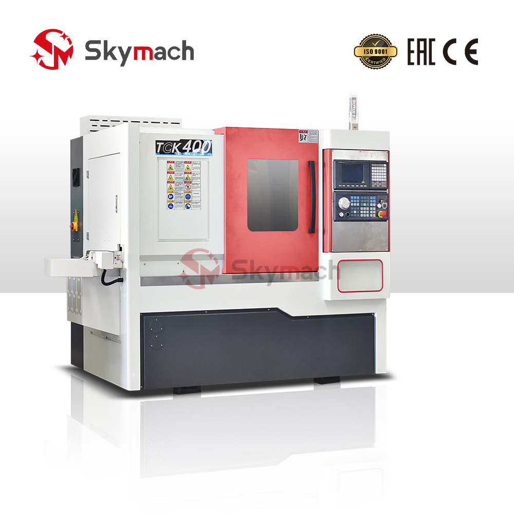 TCK400 Slant Bed CNC Lathe with Gang Type Tool Holder Small Cnc Turning Machine with Fanuc siemens mitsubishi