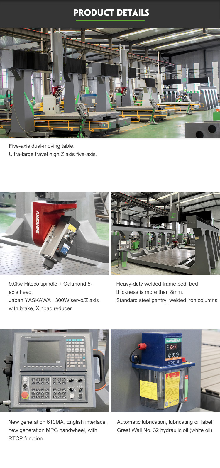5 Axis CNC Machine Structural Details