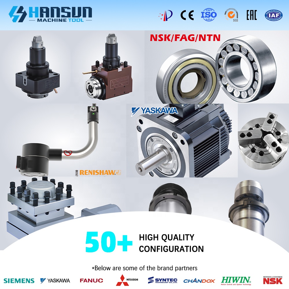 HS-20A Mini Benchtop Horizontal CNC Lathe with Fanuc Control High Precision Gang Tool Machine for Precision Turning