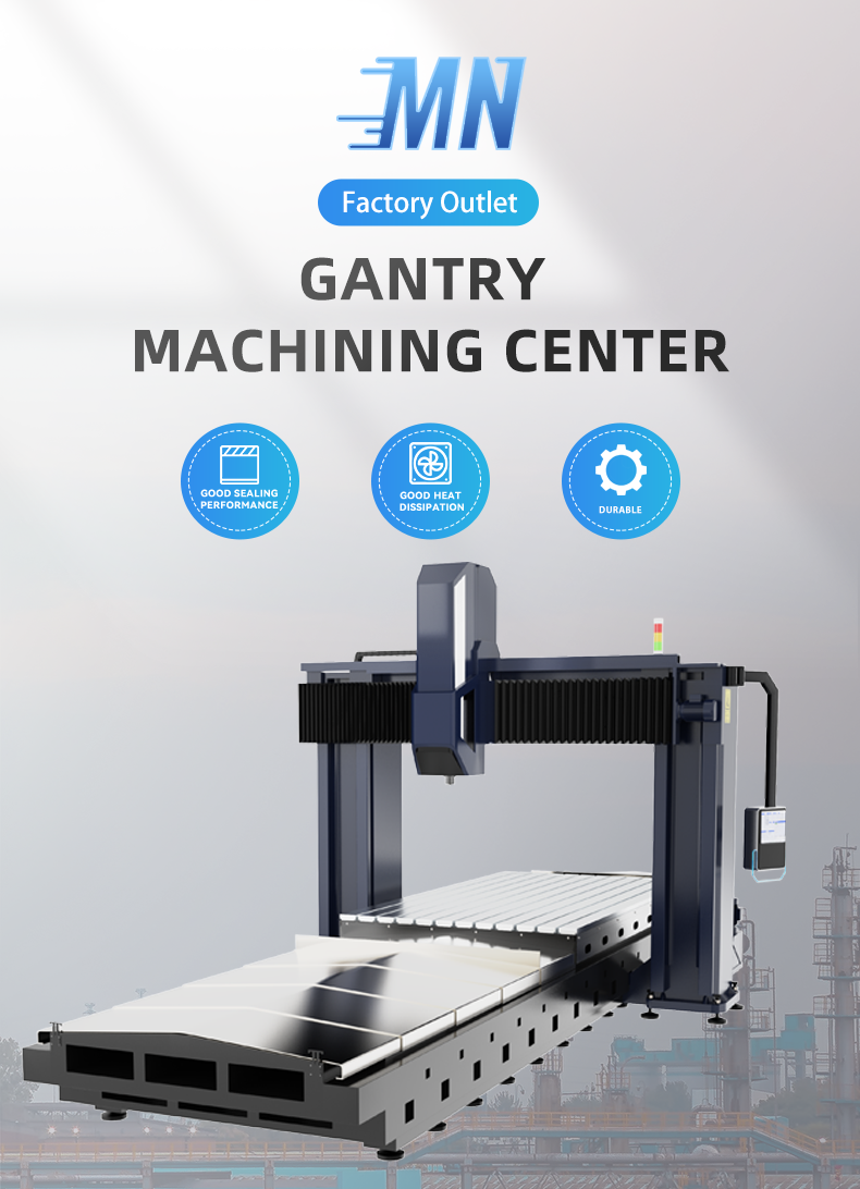 Double column cnc 5 axis gantry