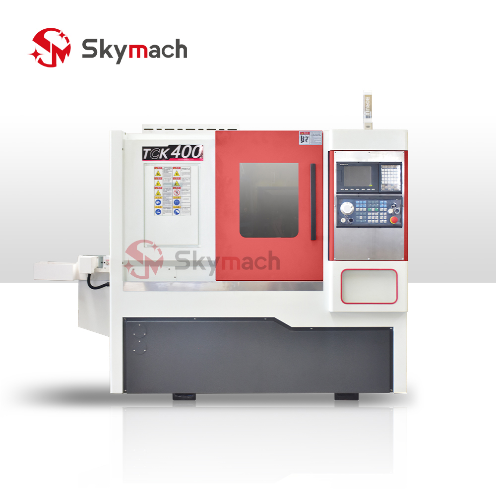 TCK400 Slant Bed CNC Lathe with Gang Type Tool Holder Small Cnc Turning Machine with Fanuc siemens mitsubishi
