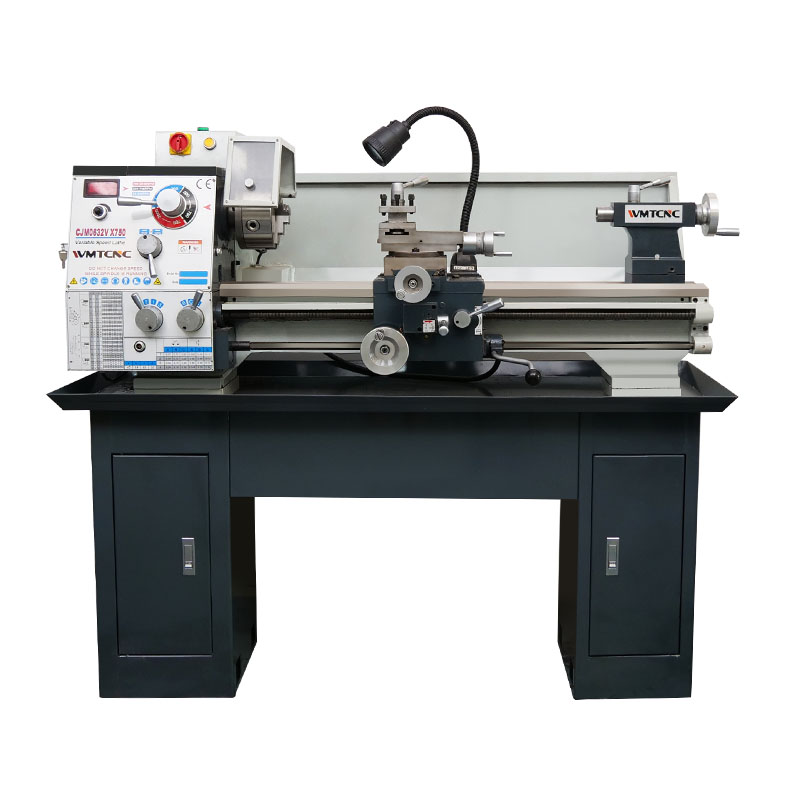 2022 New Small Manual Lathe Benchtop Lathe Machining CJM0632V Metal Lathe Machine with Variable Speed