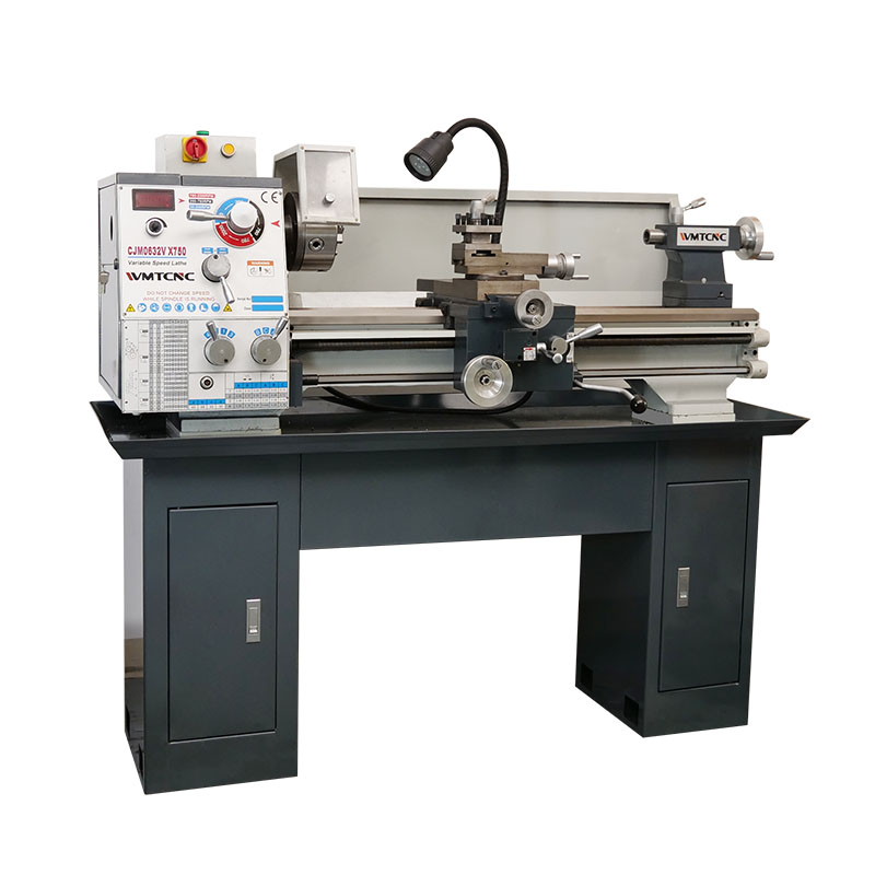 2022 New Small Manual Lathe Benchtop Lathe Machining CJM0632V Metal Lathe Machine with Variable Speed