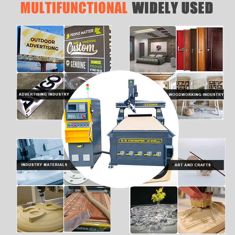 Auto Tool Change Woodworking Furniture 4 Axis Cnc Router 1325 2030 Desktop Cnc Router Machine With Vacuum Table